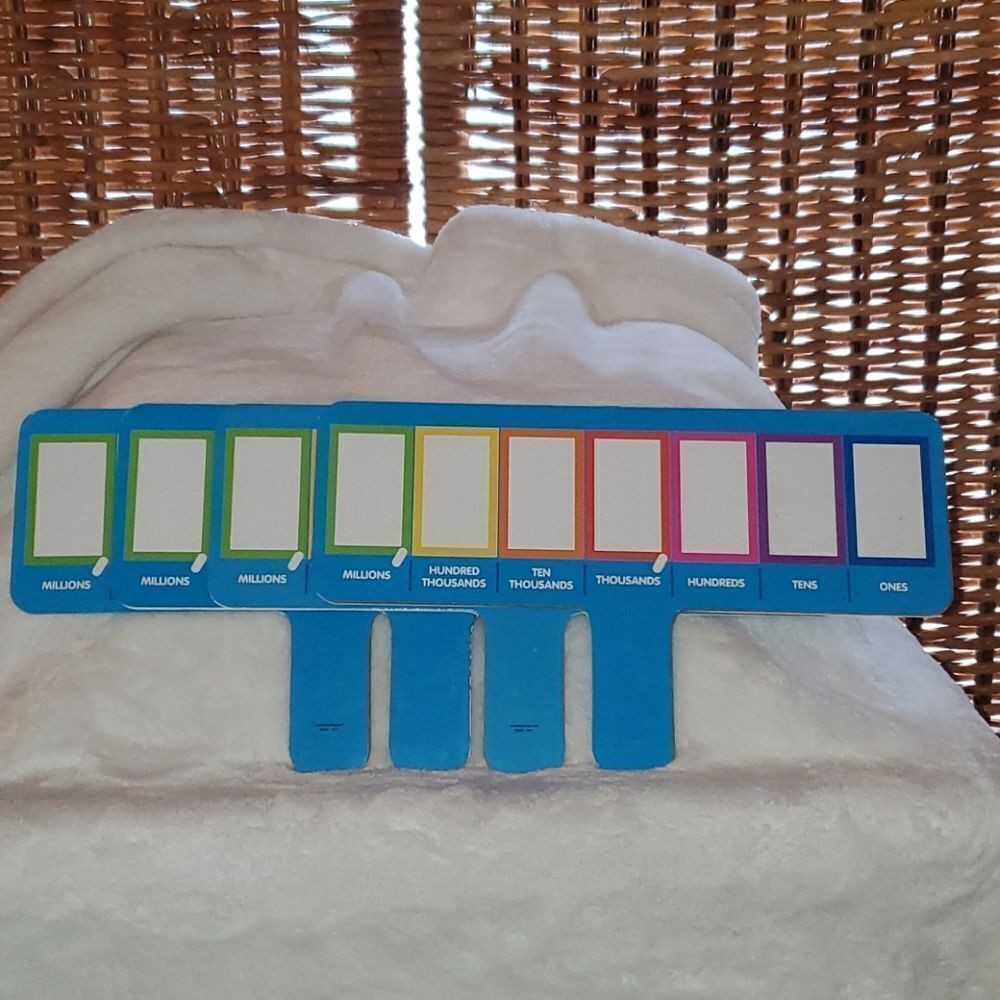 Place Value Dry Erase Paddle Set of 4 Homeschool